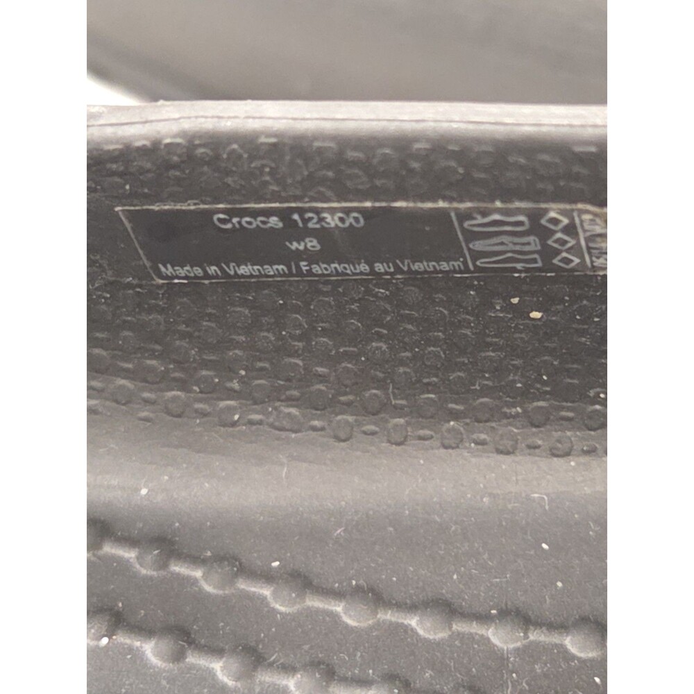 Crocs Cap Toe Flat 12300 Black Patent Shiny Ballet Flats Women's Size 8 NEW - Picture 5 of 10